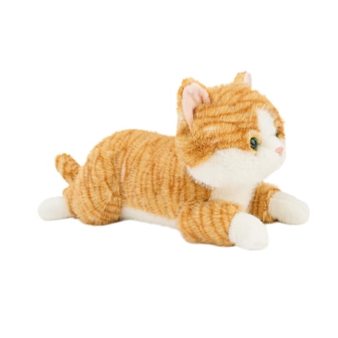 Bothyi - Lindo Gato De Peluche De Juguete A Rayas Gato De Peluche Para El Día De San Valentín Sofá Regalos Amarillo