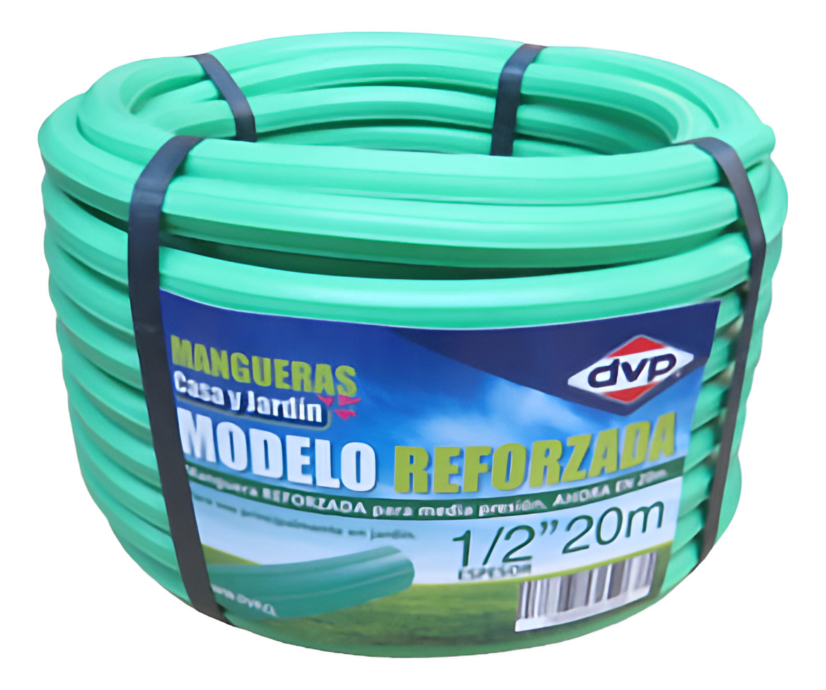 Manguera Pvc Reforzada 20Mts 1/2 Pulgadas Dvp