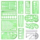 thumbnail image 1 of Juego de plantillas de dibujos geométricos Angrox, 15 unidades con bolsa de archivo, 1 of 7