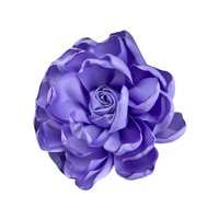 Magideal - Broche De Flores De Tela, Elegante Broche Para El Cabello Con Flores, Broche De Flores De Satén De Color Rosa Para Fiestas, Banquetes, Accesorios De R Violeta