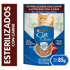 Pack Alimento Húmedo Para Gato Cat Chow® Adultos Esterilizados Carne Sobre 85G X15
