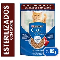 Pack Alimento Húmedo Para Gato Cat Chow® Adultos Esterilizados Carne Sobre 85G X15