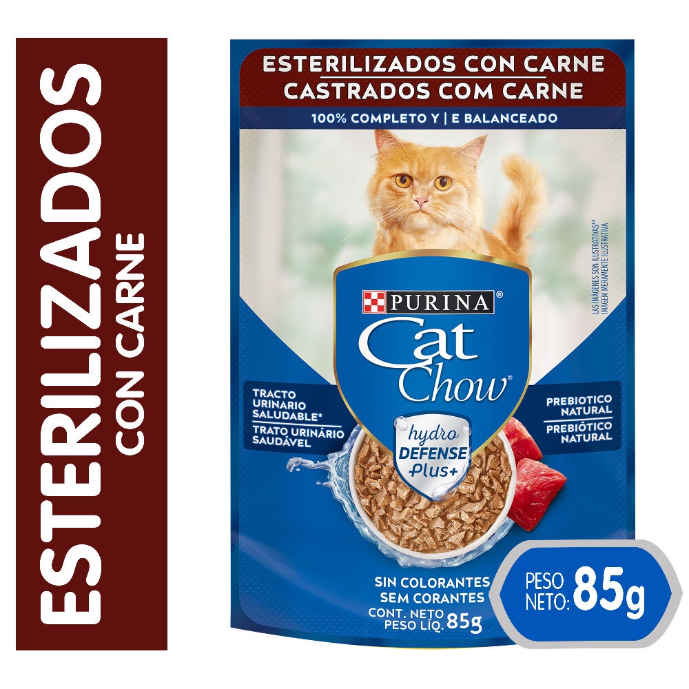 Pack Alimento Húmedo Para Gato Cat Chow® Adultos Esterilizados Carne Sobre 85G X15