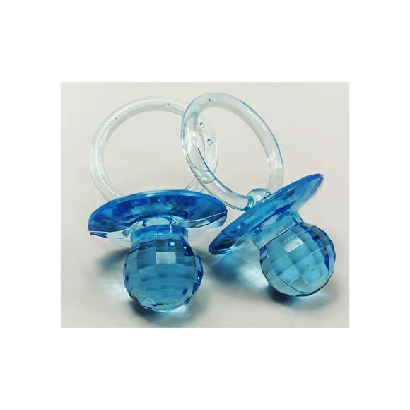 Chupetes de acrílico azul RBN de 36 piezas, 6,5 cm, decoración para fiesta