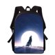 thumbnail image 1 of fierce Wolf 16" 3D Print Kids Backpack Primary School Bags for Boys Girls Back Pack Students School Book Bags, 1 of 3