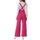thumbnail image 3 of INSPIRE CHIC Mono para Mujer con Tirantes Ajustables, Pantalones de Pierna Ancha, Peto Enterizo L Rosa Fucsia, 3 of 6