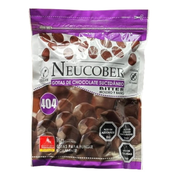 Neucober 404 Cobertura Gotas Chocolate Sucedáneo Bitter