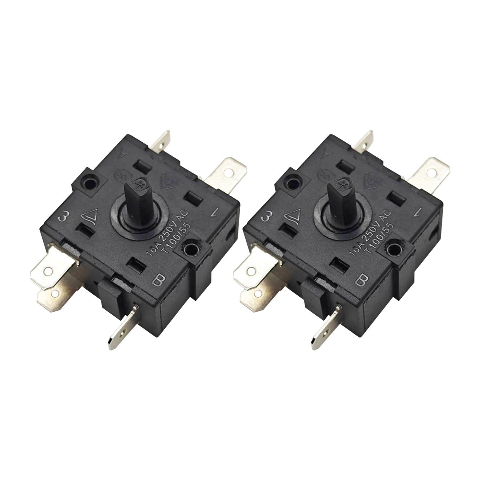 Ioensy - 2 Selectores De Velocidad De Ventilador, Interruptor Giratorio De Repuesto Para Cocina, Hogar, Interior, 1,5 M