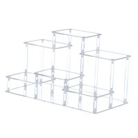 Bothyi - Soporte De Exhibición De Acrílico Organizador Soporte De Exhibición En Niveles Para Figuras Joyería Transparente L