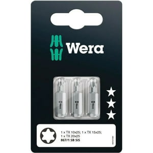 Wera - Set 3 Puntas Torx® Tx25 / Tx30 / Tx40 X 25 Mm