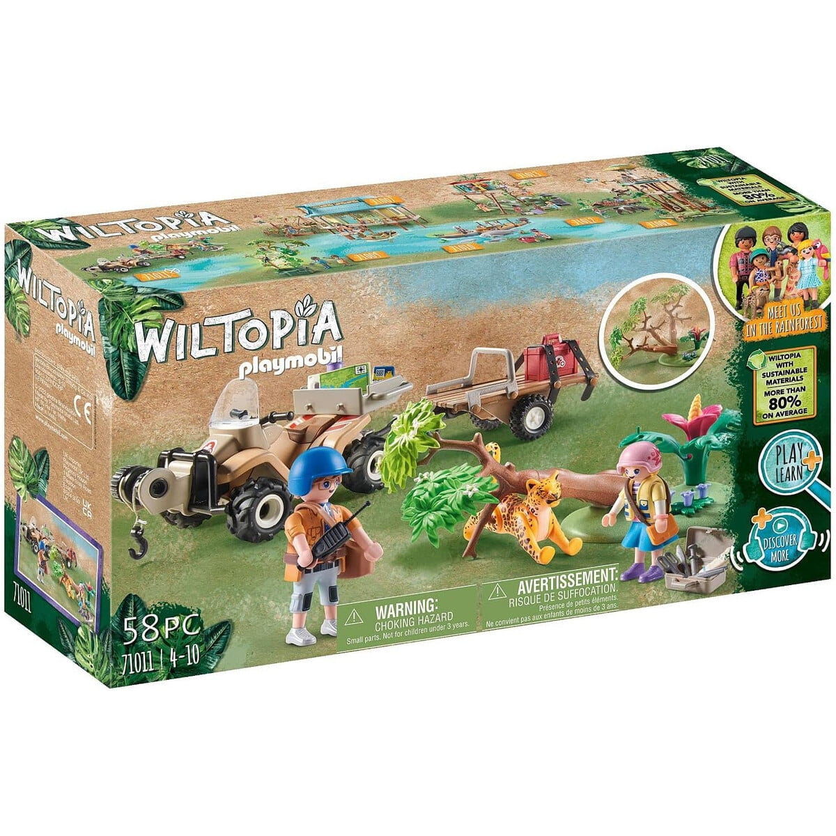 Playmobil Wiltopia Quad Rescate Animal Set 71011 Selva