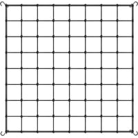 Simple Deluxe - Red Elástica De Lujo Para Enrejado De Plantas De 1,5 X 1,5 M, Resistente, Con Ganchos, Soporte Hidropónico Flexible Para Cultivo Hidropónico (Paquete De 1), Color Negro