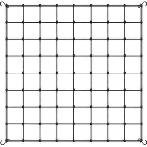 Simple Deluxe - Red Elástica De Lujo Para Enrejado De Plantas De 1,5 X 1,5 M, Resistente, Con Ganchos, Soporte Hidropónico Flexible Para Cultivo Hidropónico (Paquete De 1), Color Negro