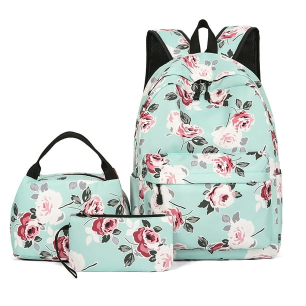 3 Piece Fashion Cute Student School Bag, With lunch Box Bag,Lightweight Large Capacity Zipper Backpack Woman and Man, Unisex
