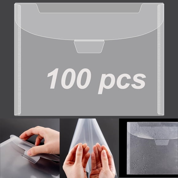 Bolsa de almacenamiento Briartw, 100 unidades, transparentes, para troqueles y sellos, 5 x 7 pulgada