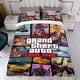 thumbnail image 4 of Grand Theft Auto GTA Conjunto de sábanas temático, trío de piezas, cómodo y amigable con la piel, diseño único, regalo de decoración para el hogar para familiares, amigos y fans,135cm *200cm, 4 of 6