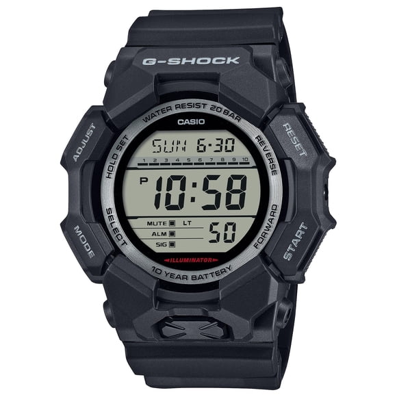 Reloj Casio G-Shock GD-010-1CR - Batería digital de resina negra para 10 años
