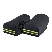 Magideal - Manillar De Motocicleta De Cuero Artificial Para Clima Frío A Prueba Mantenga Las Manos Más Calientes Grueso Protector De , Negro