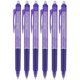 thumbnail image 1 of Bolígrafo de Gel Pilot FriXion Clicker 0,5 mm – Pack de 6 en Púrpura, 1 of 2
