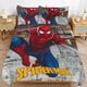 thumbnail image 2 of Spiderman 3 Piece Sets Full/Queen Size - Reversible Microfiber Quilts with 2 Shams Soft Lightweight Bedspread Coverlet Comforter for All Season Bed Sheets, 2 of 5