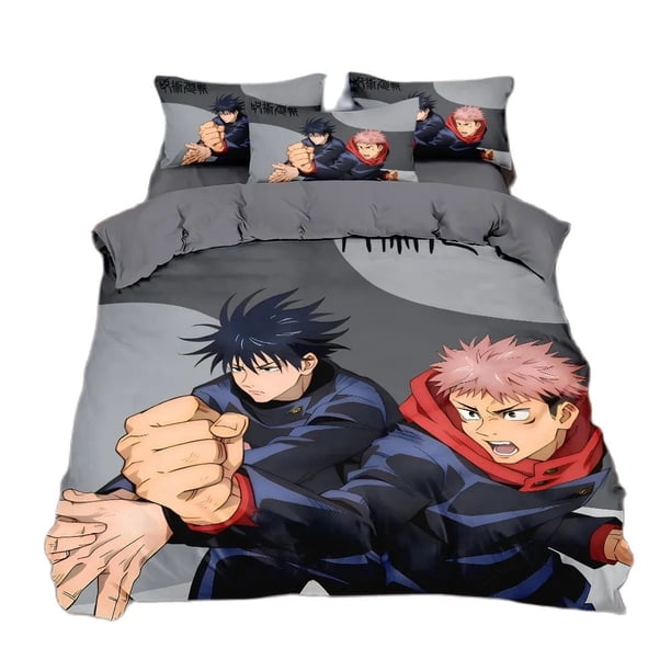 3D Anime Satoru Gojo Quilt Cover Jujutsu Kaisen Satoru Gojo Bedding Set Christmas Child Gift Duvet Cover Set Bed Sheets
