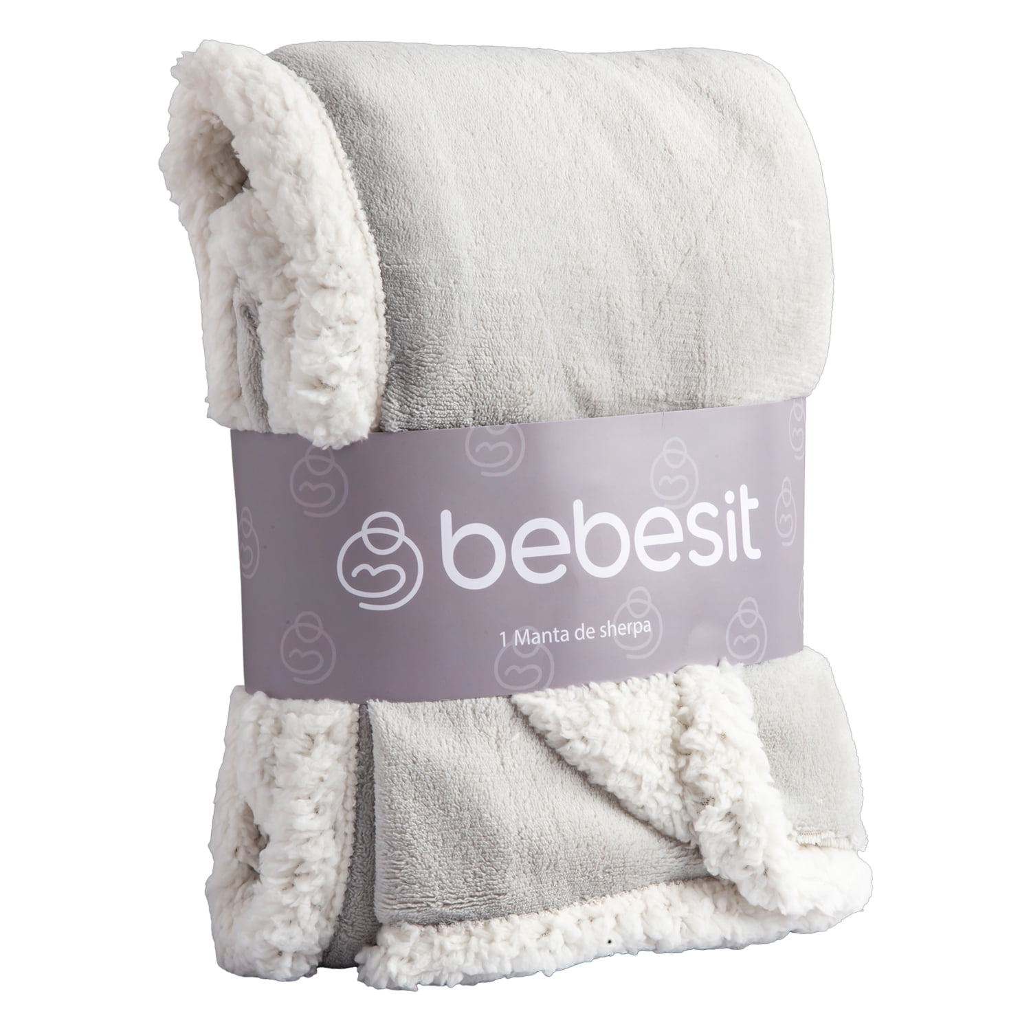 Bebesit - Manta Sherpa De Polar Gris