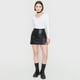 thumbnail image 4 of Falda Mujer Ecocuero Negro Corona, 4 of 5