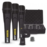 Kit 3 Microfonos Dinamicos Alambricos Skp Pro 33K