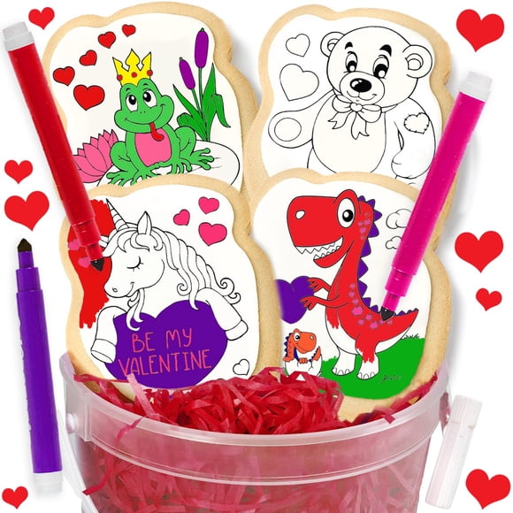 Kit de decoración de galletas OMCookie para el Día de San Valentín con 4 galletas
