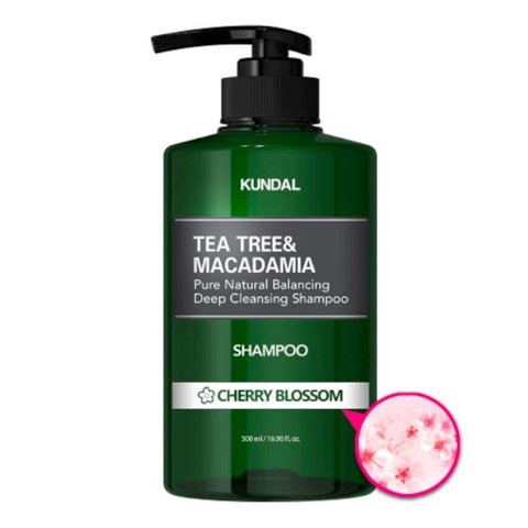 Kundal - Shampoo Coreano Con Extracto De Árbol De Té Y Macadamia - (Cherry Blossom)