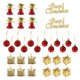 thumbnail image 1 of 32 Piezas De Adornos Colgantes De árbol De Navidad Conjunto Rojo, 1 of 5