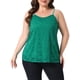 thumbnail image 1 of Agnes Orinda Camisola Elegante sin Mangas con Encaje y Tirantes Ajustables para Mujer Plus 3X Verde, 1 of 6