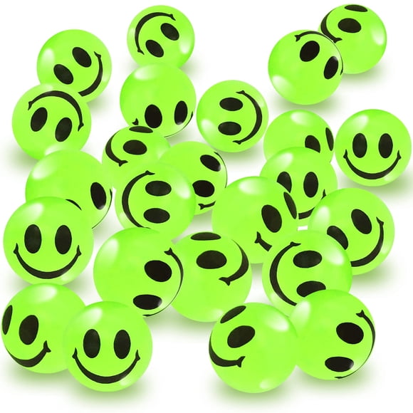 Bouncy Balls ArtCreativity, cara sonriente que brilla en la oscuridad, 1 cm, 36 unidades