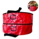 thumbnail image 2 of Bolsa de almacenamiento de doble capa para coronas navideñas, color puro, con cremalleras dobles y asas para Navidad (rojo/verde, 76 cm), 2 of 8