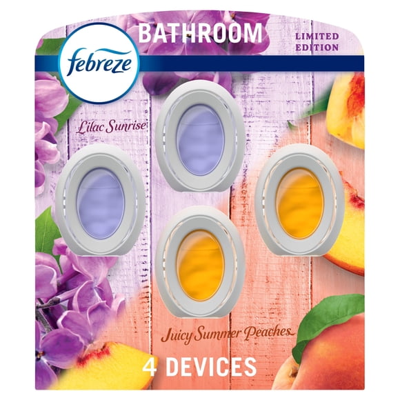 Ambientador Febreze para espacios pequeños que combate los olores, 4 unidades