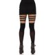 thumbnail image 3 of Pantyhose Leg Avenue a rayas con malla negra para mujer, talla única, 3 of 3