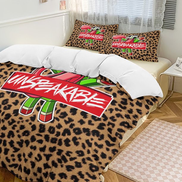 Leopard Print Unspeakable Comforter Set Soft 3 Pcs Twin Bedding Sets Thicken for All Season