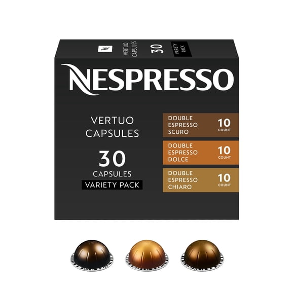 Cápsulas Nespresso Vertuo Double Espresso, paquete de 30