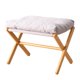 thumbnail image 1 of Taburete De Maquillaje Plegable Con Patas De Madera, Reposapiés Para Cama, Dormitorio, Trabajo, Gris, 1 of 2