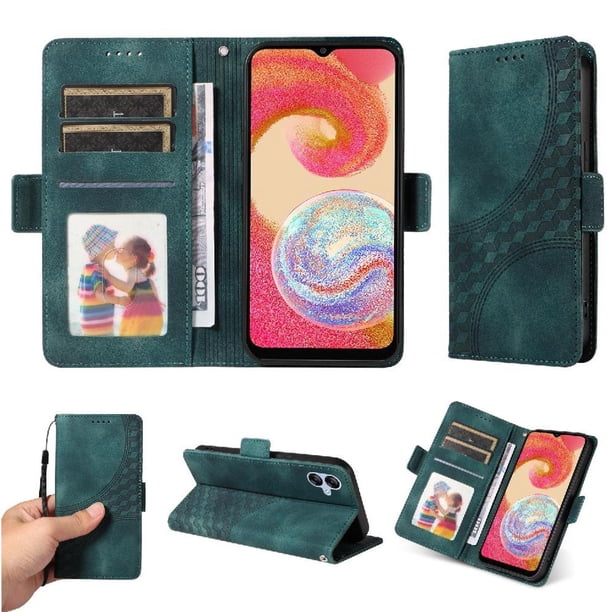 Carcasa FOXDOCK Samsung Galaxy A04E 4G de cuero PU, diseño acolchado clásico, protección contra caídas y rayones