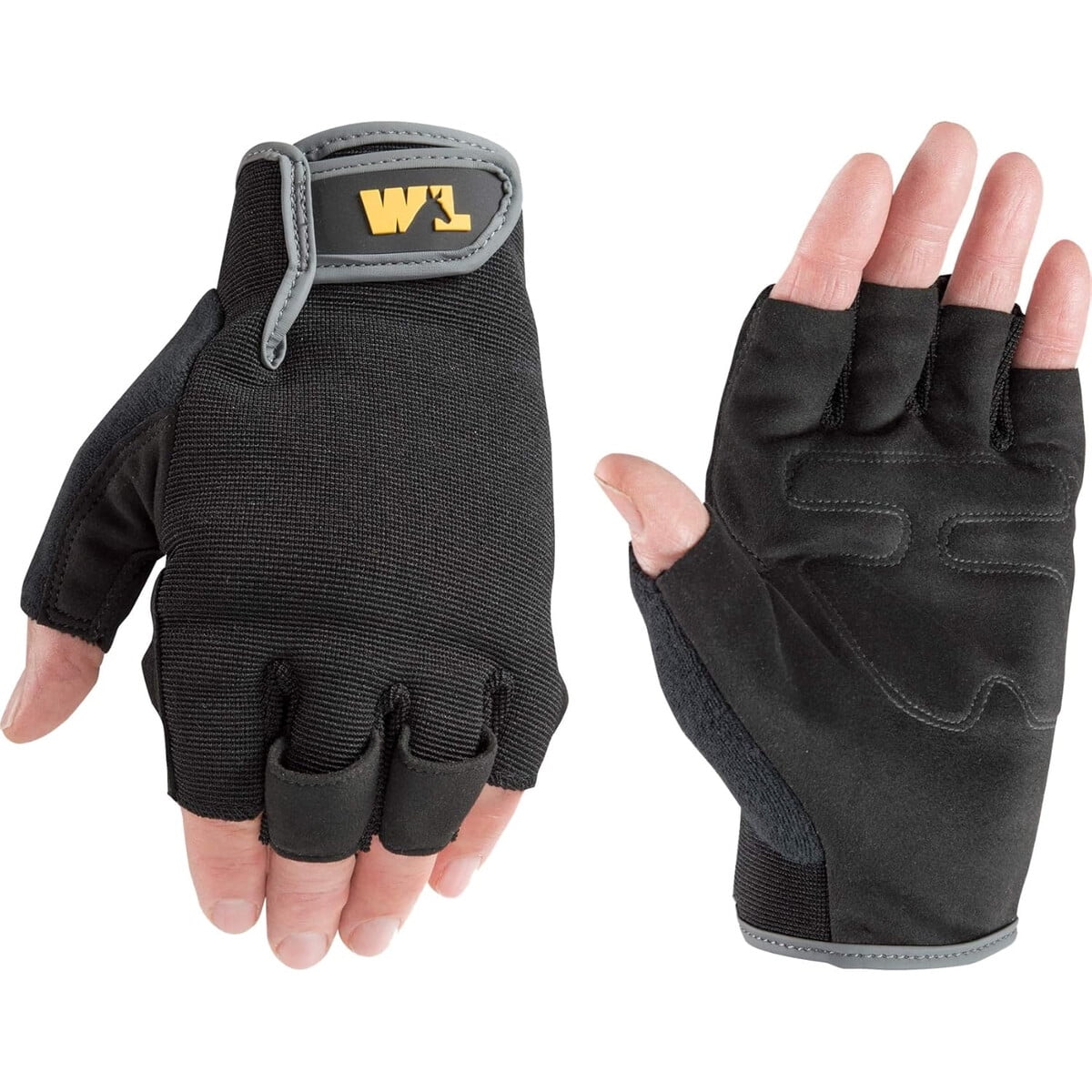 Guantes Trabajo Wells Lamont 847xl Sin Dedos Cuero Sintético Xl