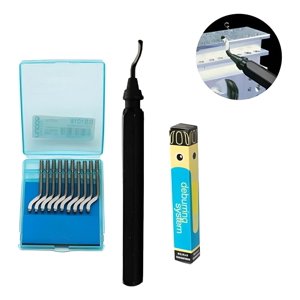 Genérico - Set Desbarbado 10 Cuchillas De Repuesto Aluminio Acero Pvc