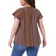 thumbnail image 3 of Agnes Orinda Blusa de Talla Grande para Mujer Escuela Universidad Boho Estampado Floral Cuello Redondo Mangas con Volantes Camisas 2X Naranja, 3 of 6