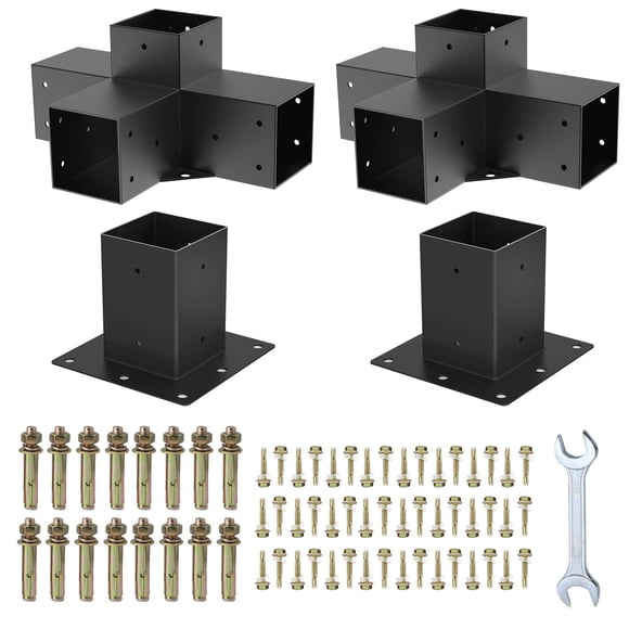 Kit de soportes para pérgola Likeem de acero 3.5 x 3.5 pulgadas