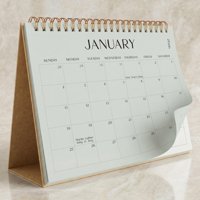 Calendario De Escritorio Zicoto 2026-2027 De Enero A Julio, Plegable, 6 X 8 Pulgadas