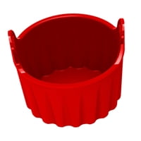 Magideal - Freidora De Aire, Taza Para Hornear De Silicona, Freidora De Aire De Silicona, Molde Para Muffins, Freidora De Aire Fácil De Limpiar, Revestimiento De Rojo