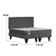 thumbnail image 4 of Cama 2 Plazas + Colchón 21 cm + Respaldo Negro, 4 of 7