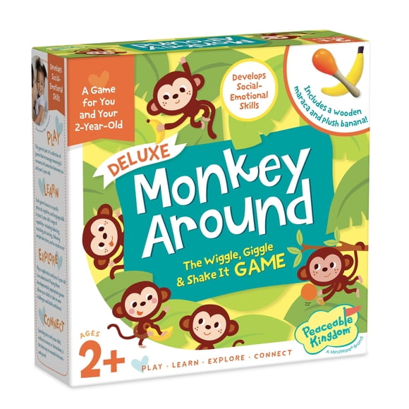 Juego para niños pequeños Peaceable Kingdom Deluxe Monkey Around 2+