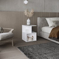 Tuhome - Velador 2 Posiciones Ocaso Blanco 48,2X35X35 Cm