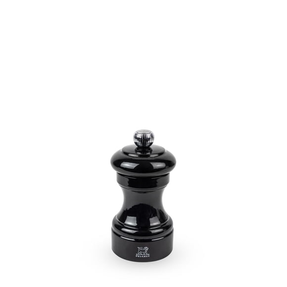 Molinillo de sal Peugeot Bistro Classic de madera de haya negra de 10 cm/4 pulgadas